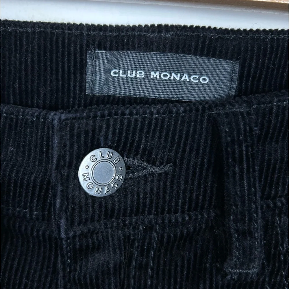CLUB MONACO High Rise Skinny Corduroy Pants, Black, Size 6 - Picture 8 of 14